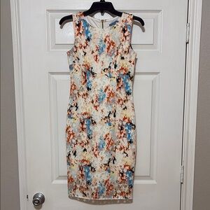 ANTONIO MELANI Multicolored Sheath Midi Dress